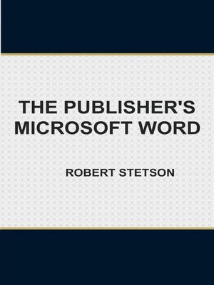 cover image of The Publisher's Microsoft Word